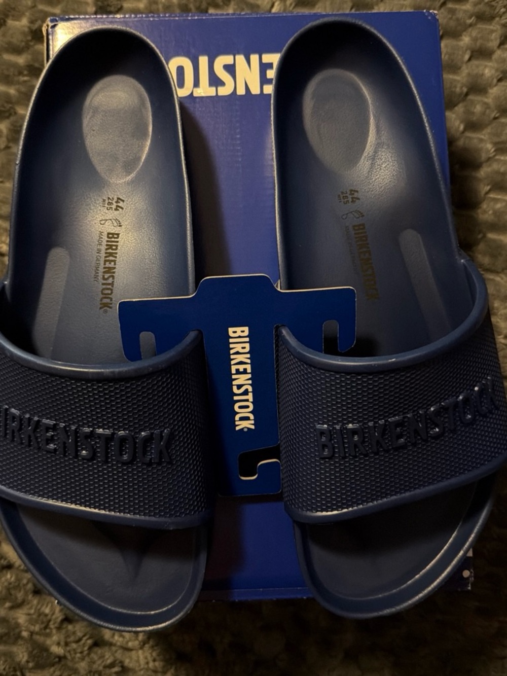 Birkenstock Men’s Blue Slide Sandals